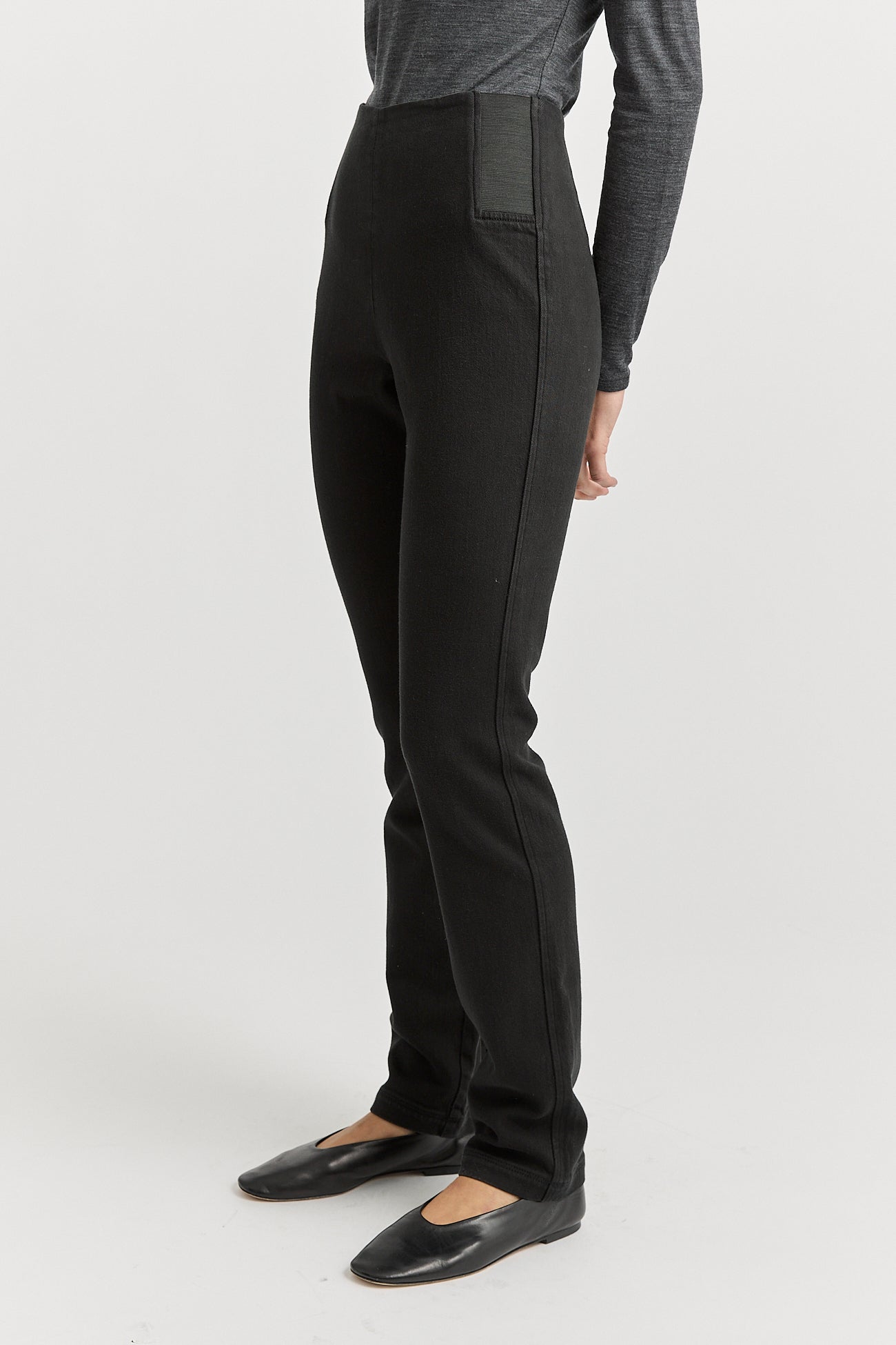Elastic waist black jeans from Toorallie