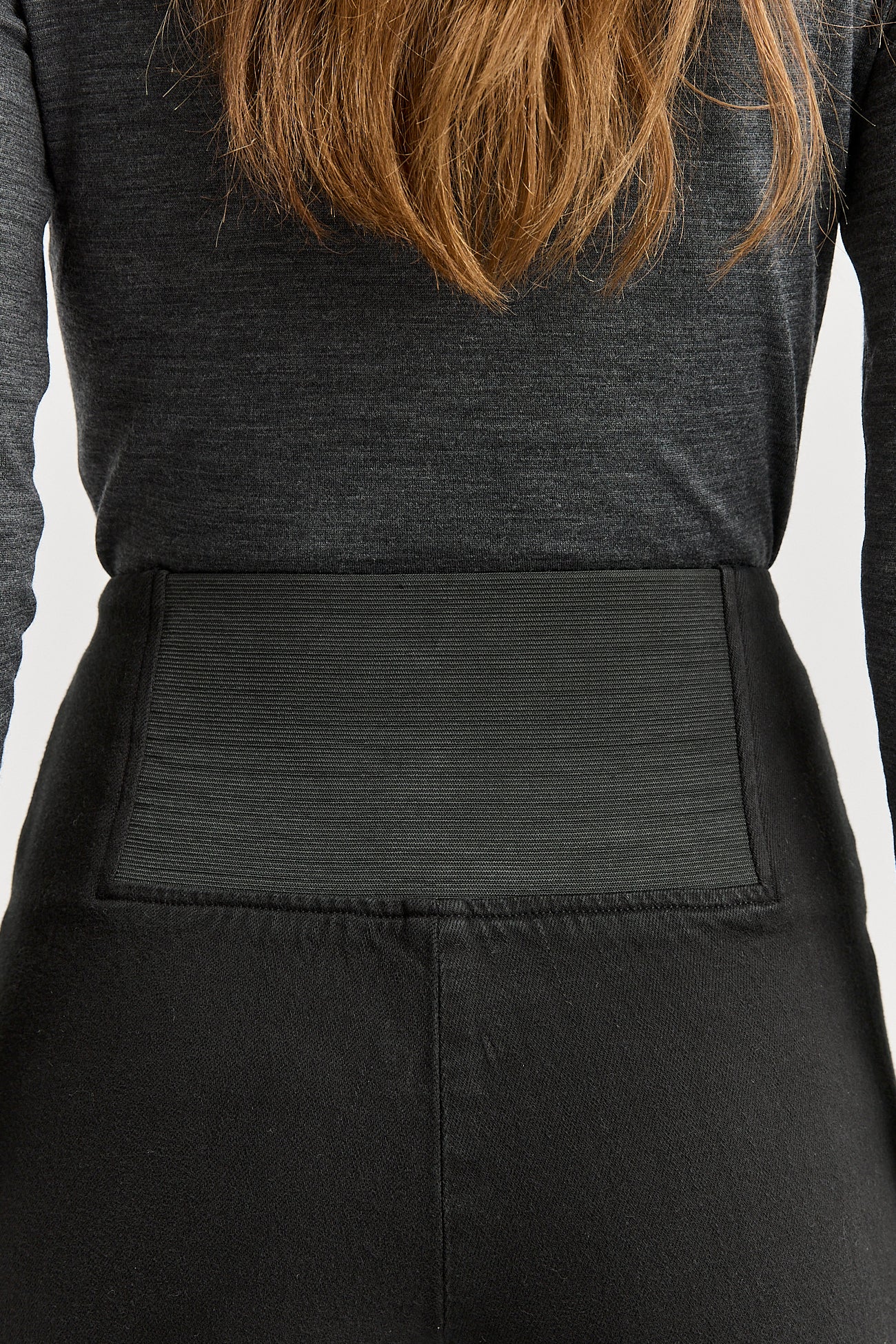 Elastic waist black jeans