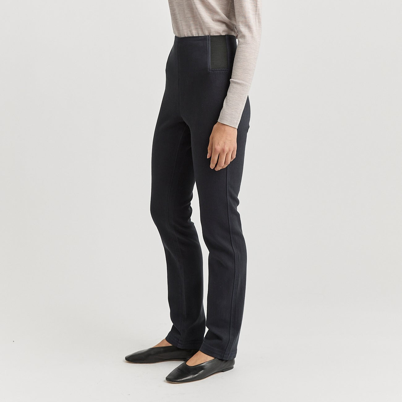Toorallie merino-denim elastic wast jeans in ink
