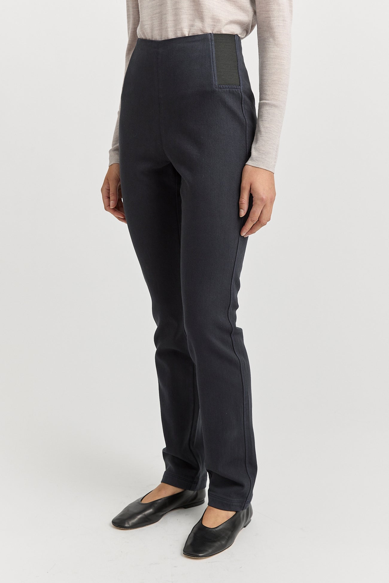 Toorallie merino-denim elastic wast jeans in ink