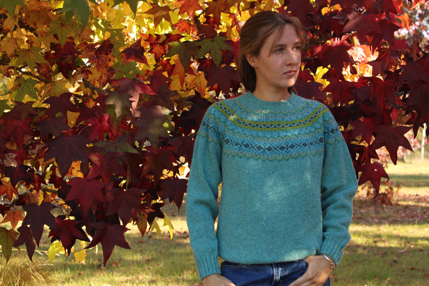 Harley of Scotland - Fair Isle Nep Twist Jumper - Uist