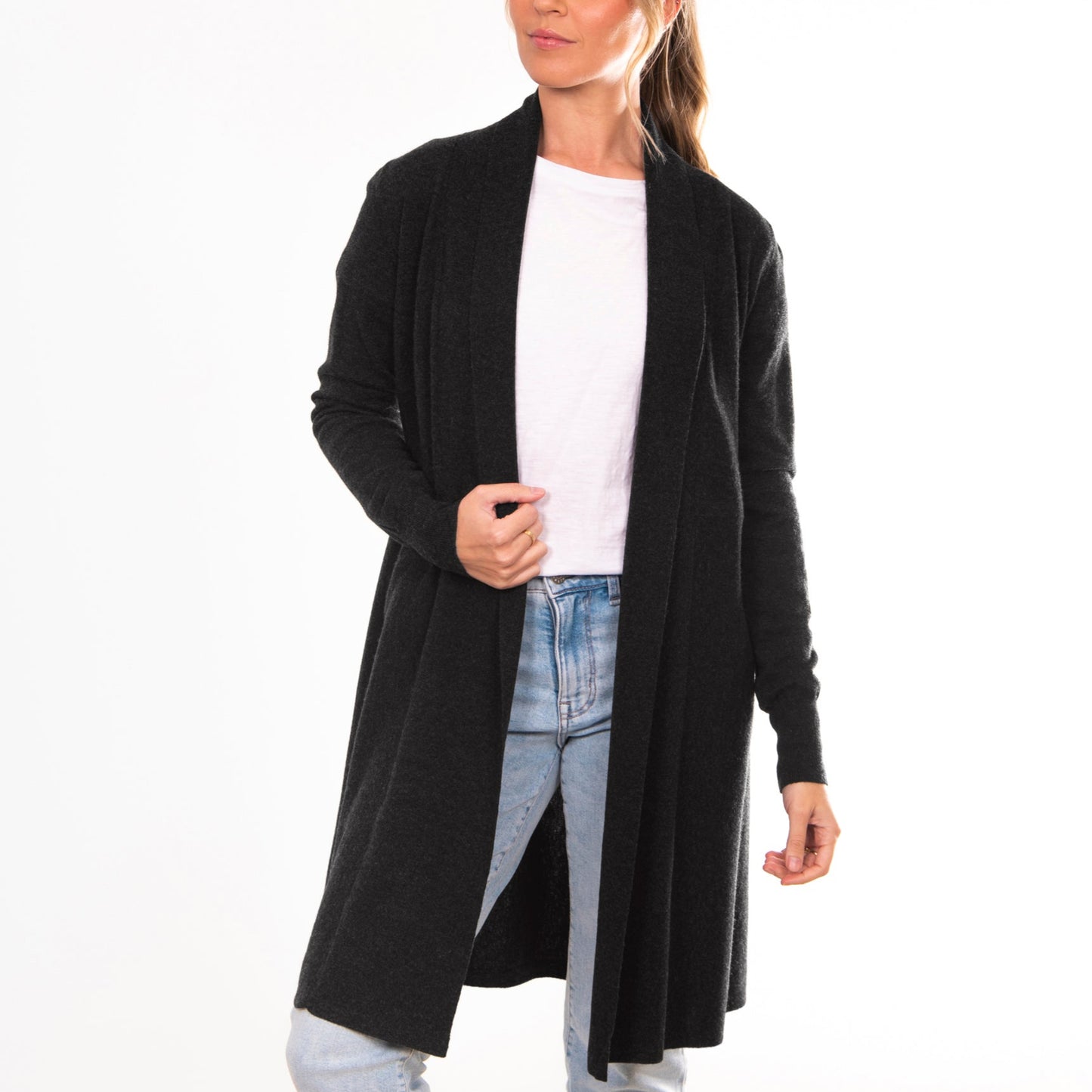 Bridge and Lord's Edge to Edge Cardigan in Coal for women