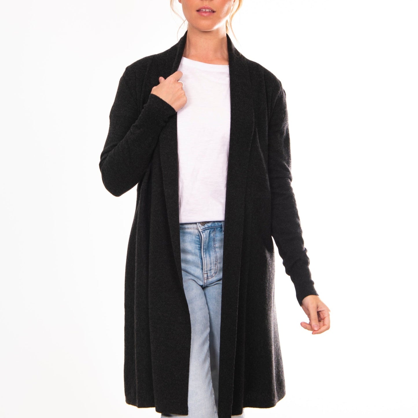 Bridge and Lord's Edge to Edge Cardigan in Coal for women