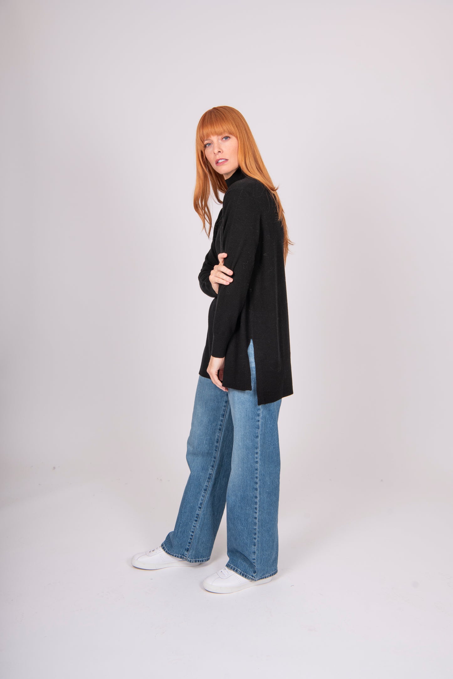 Bridge and Lord's Turtle Neck Tunic in Black for women