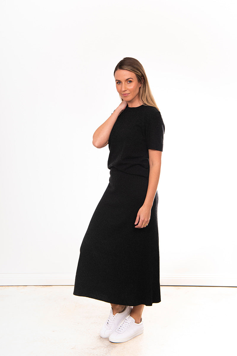 Bridge and Lord Flared Skirt Black for women