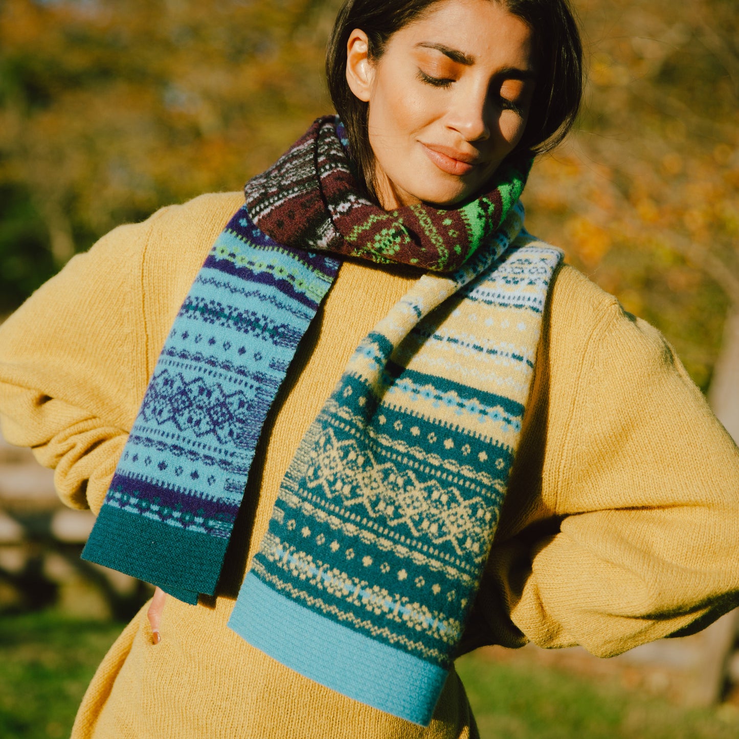 Eribé's Alloa Fair Isle Scarf in Sirius