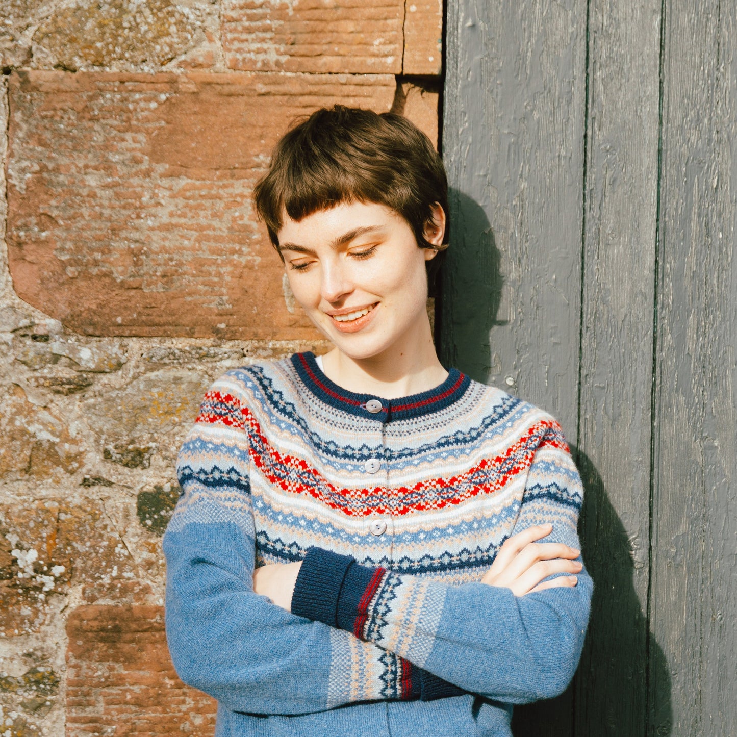 Eribé's Alpine Cardigan in Blue Morning