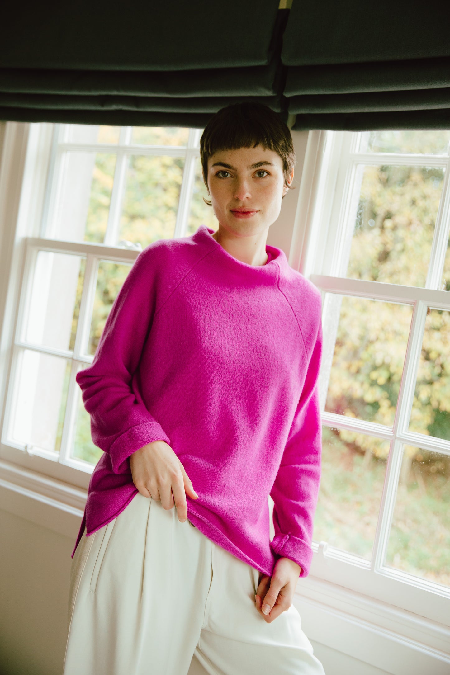 Eribé's Corry Raglan Sweater in Honesty for women