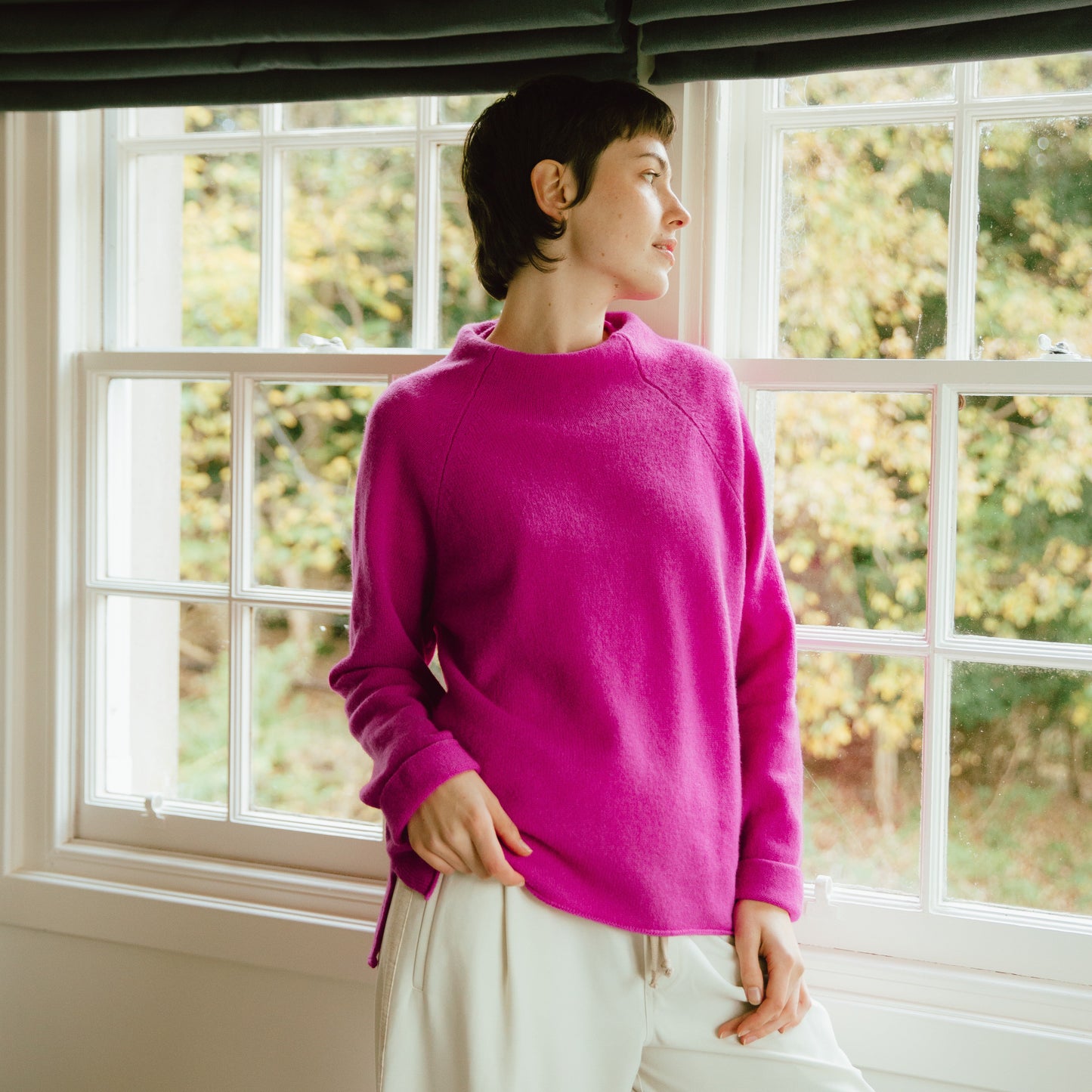 Eribé's Corry Raglan Sweater in Honesty for women
