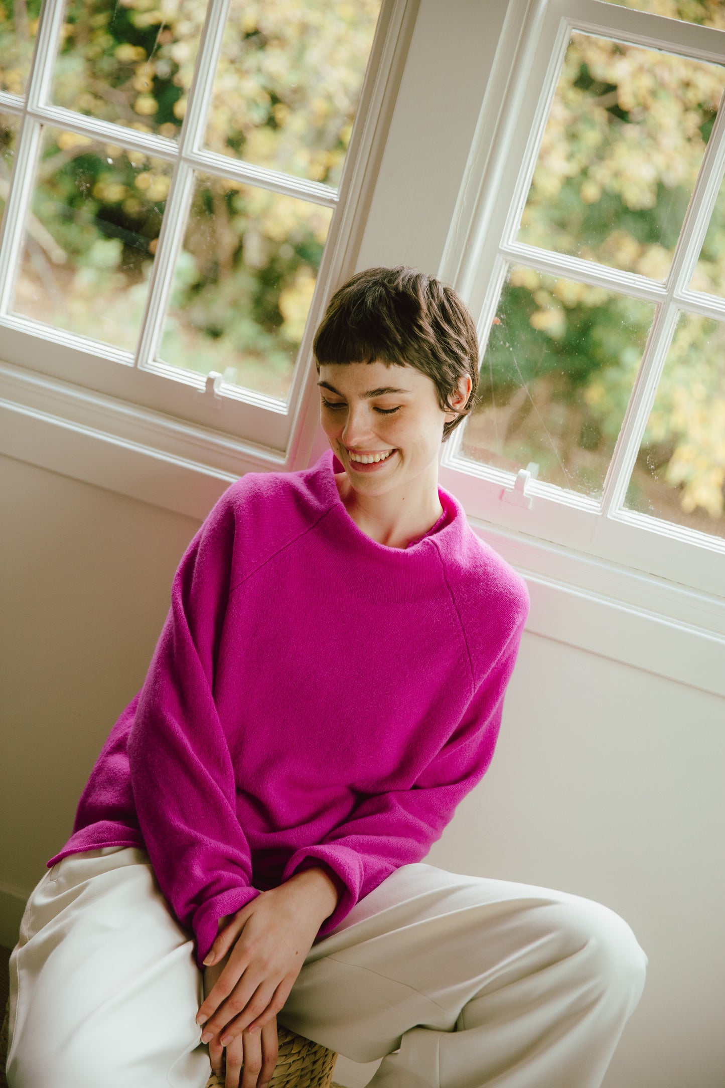 Eribé's Corry Raglan Sweater in Honesty for women