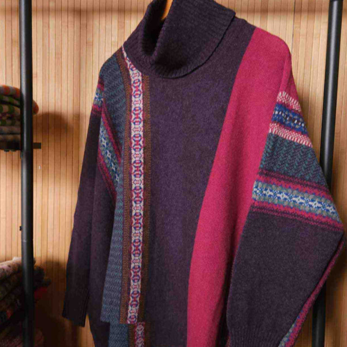 Eribé's Montrose Cowl Sweater in Bramble purple