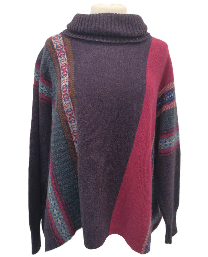 Eribé's Montrose Cowl Sweater in Bramble purple