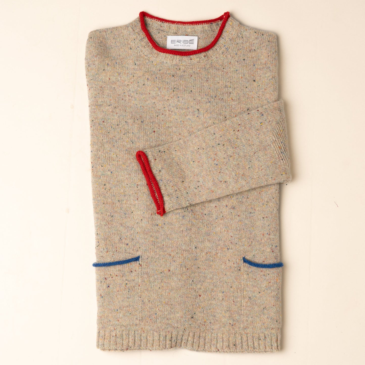 Eribe Tweed Nep Sweater in Sand_1