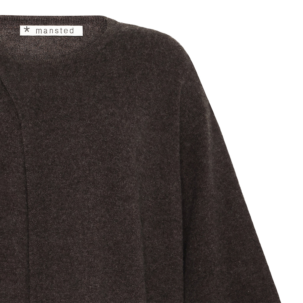 Detail of the Harmony wool Jacket in Dark Brown by Mansted for women