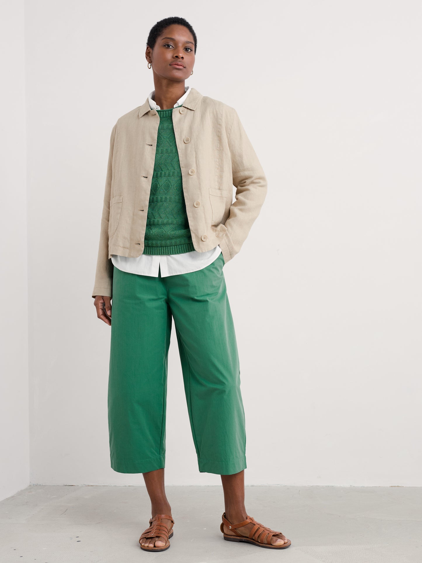 The Arame Linen Jacket in Whelk for women by SEASALT