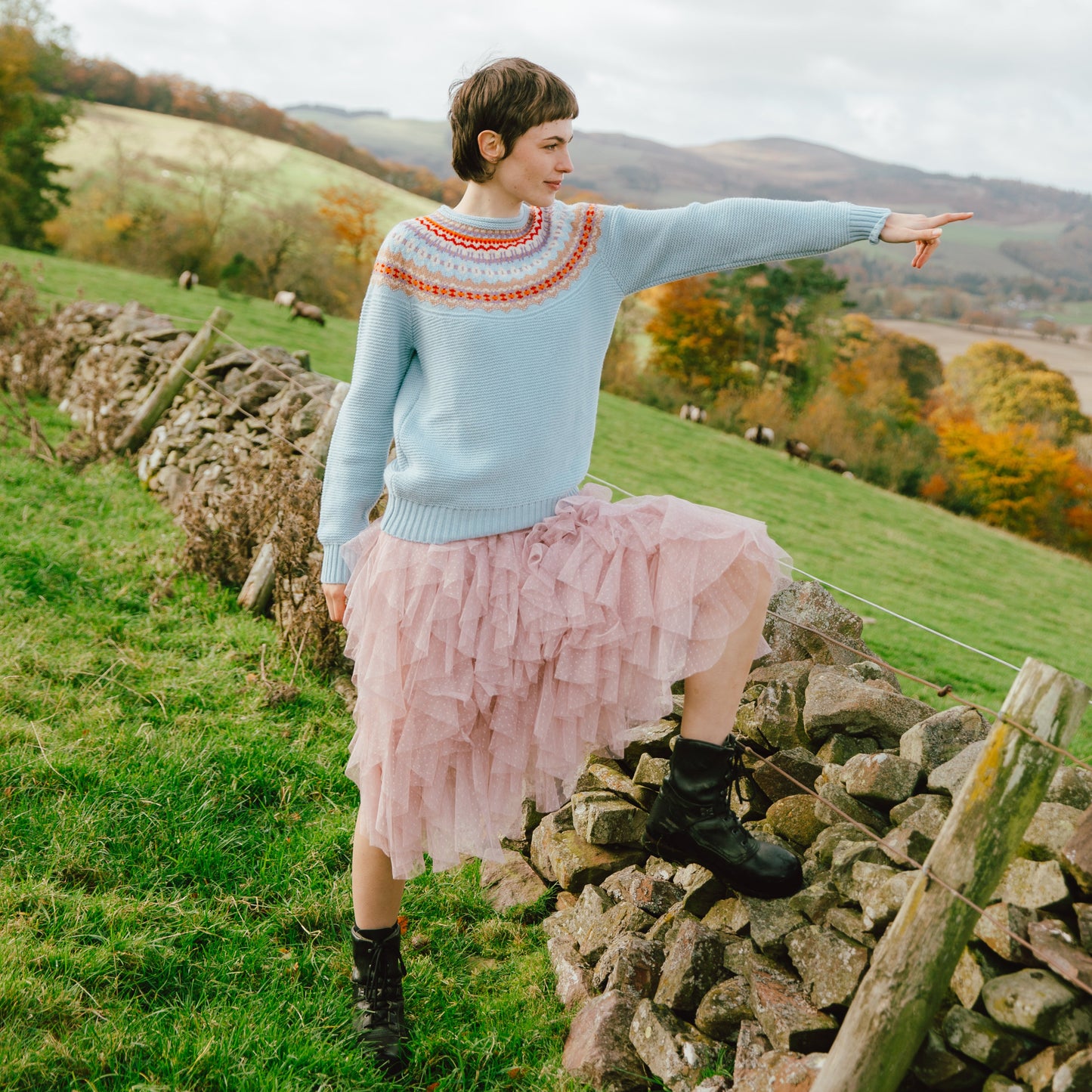 Eribé's Stoneybrek Sweater in Cornflower