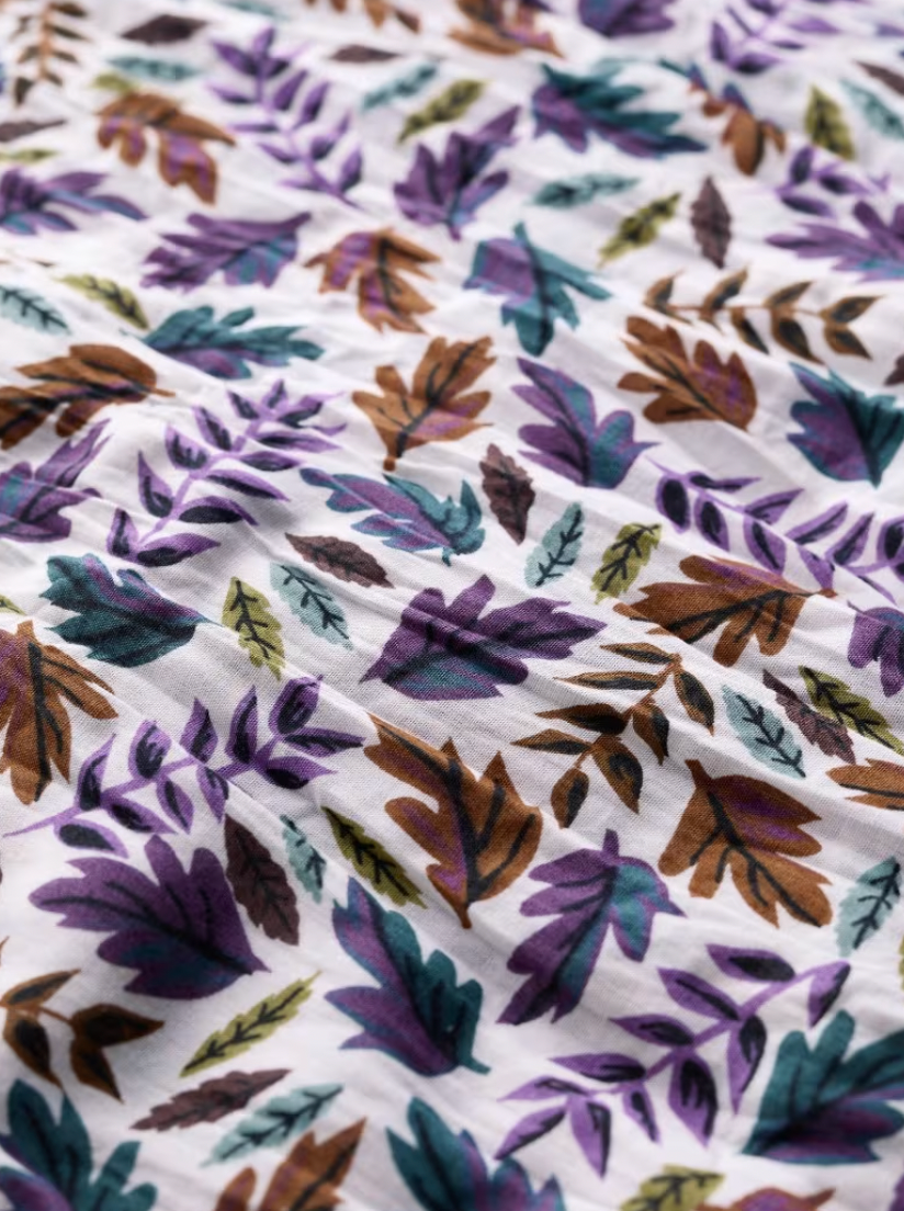 SEASALT - Larissa Shirt - Sunlit Leaves Chalk