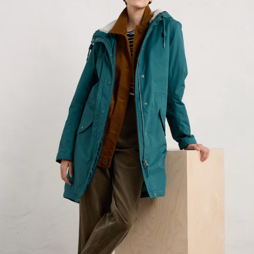 SEASALT's Plant Hunter Waterproof Parka Coat in Gust blue