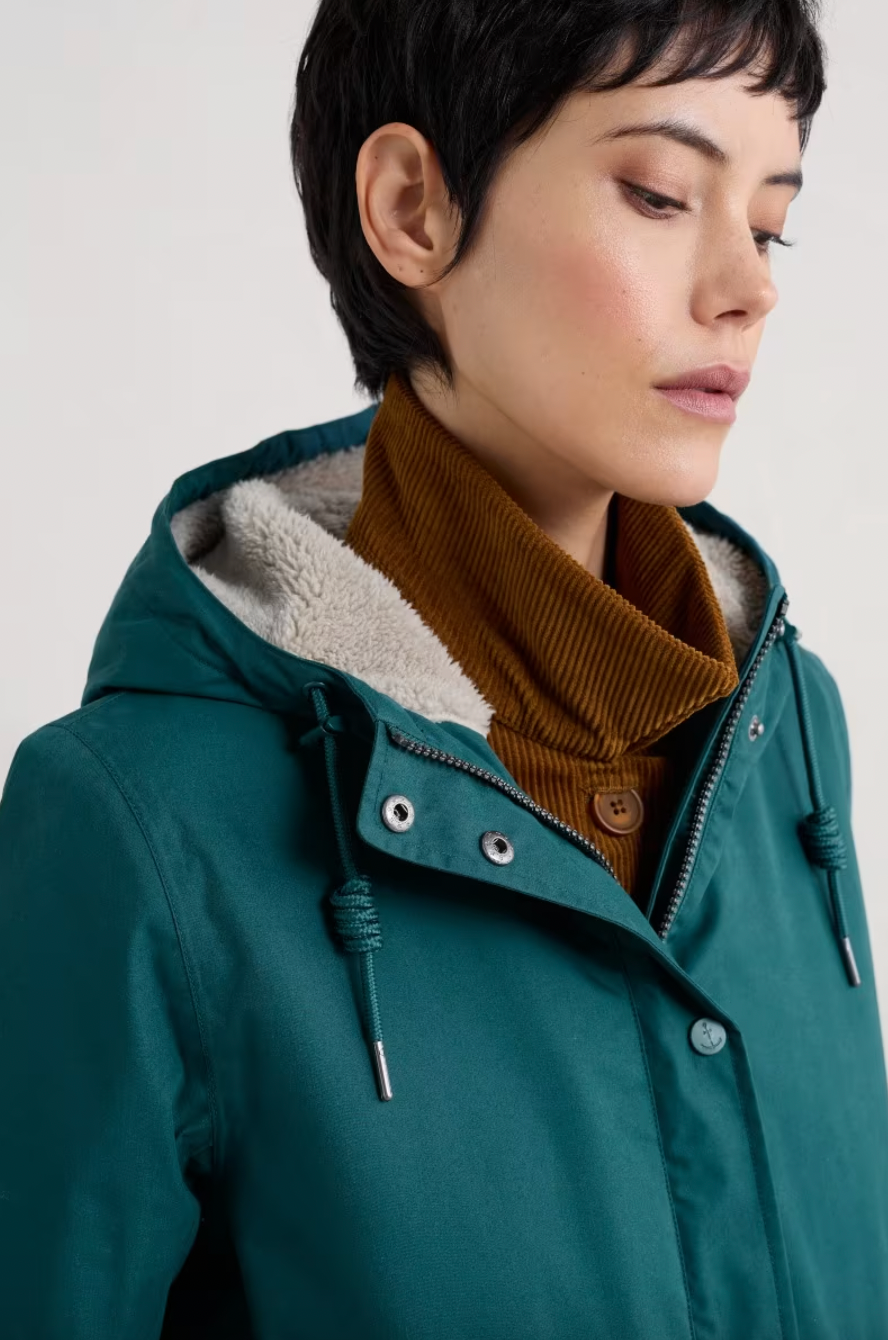 SEASALT's Plant Hunter Waterproof Parka Coat in Gust blue