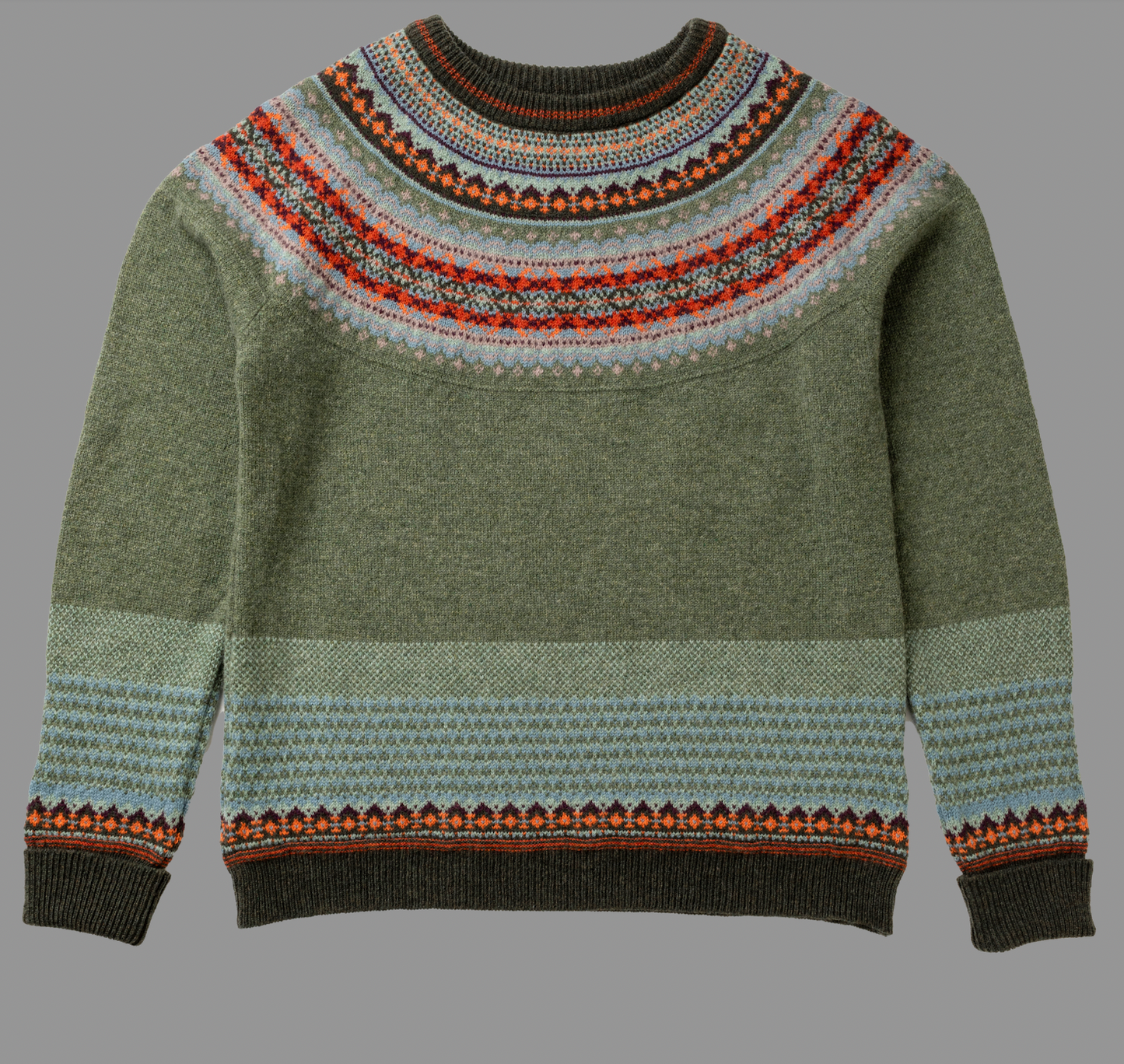 Eribé's Alpine Sweater in Braemar, best of Scottish Fair Isle knitwear