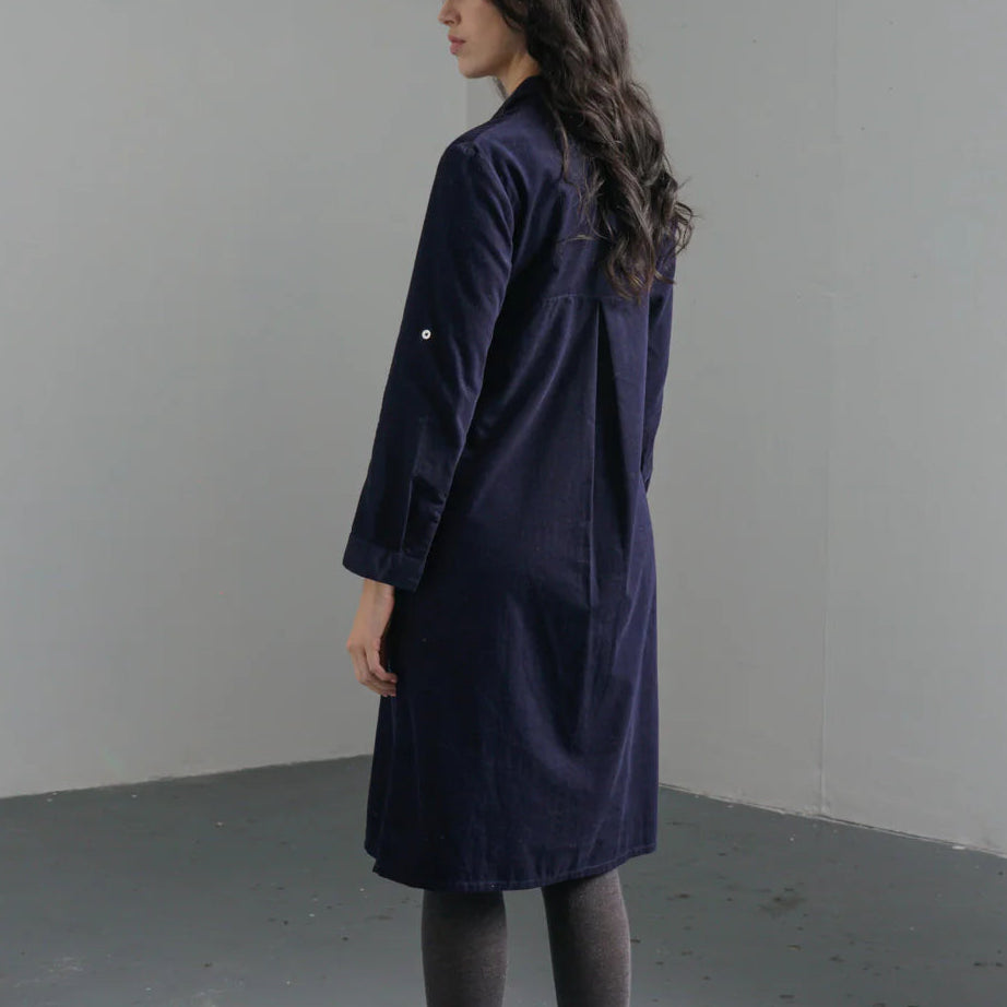 Bibico Alexa Shirtdress in Navy Cord