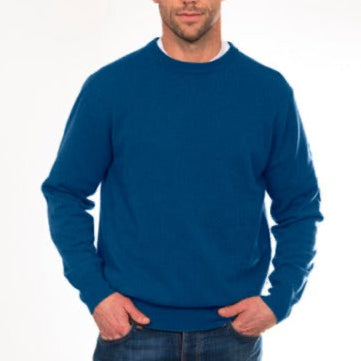 Bridge and Lord Mens crew neck jumper made from Australian Merino wool and cashmere.