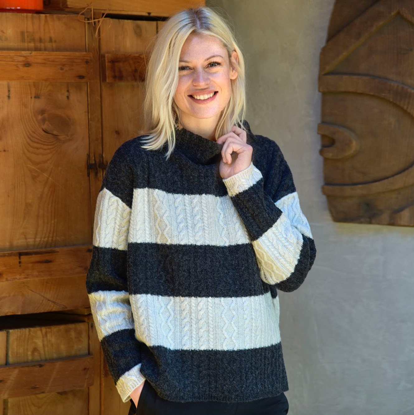 Daikon Jumper in Dark Charcoal from Nature of Knitwear