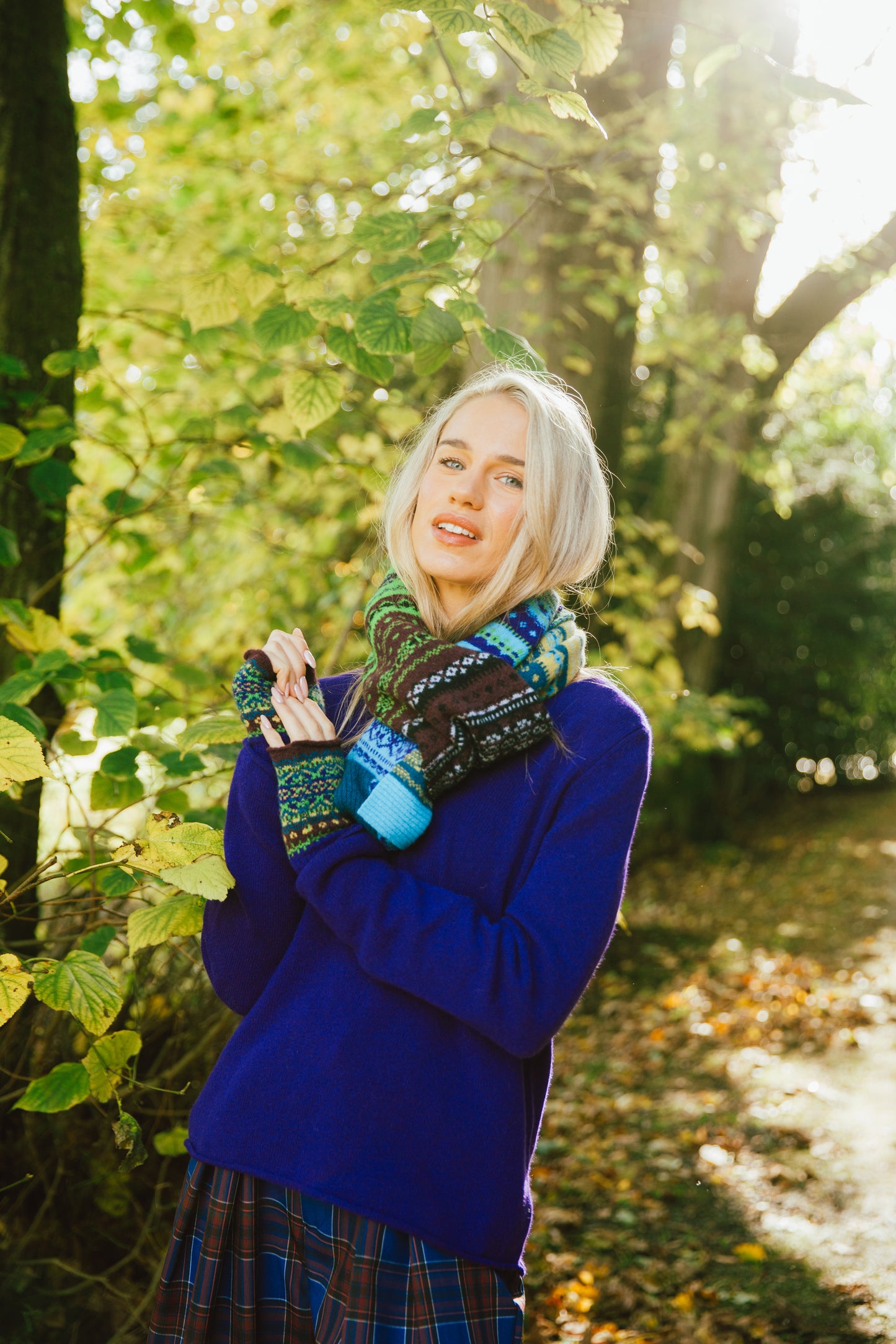 Eribé's Scottish Knitwear Alloa Fair Isle Scarf in Sirius
