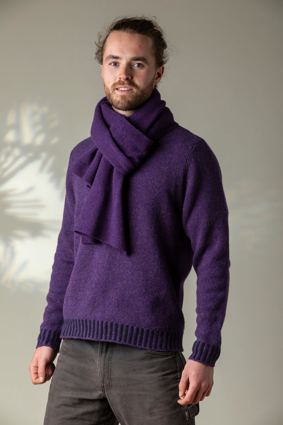 Eribe's Corry winter Scarf in Aubergine purple