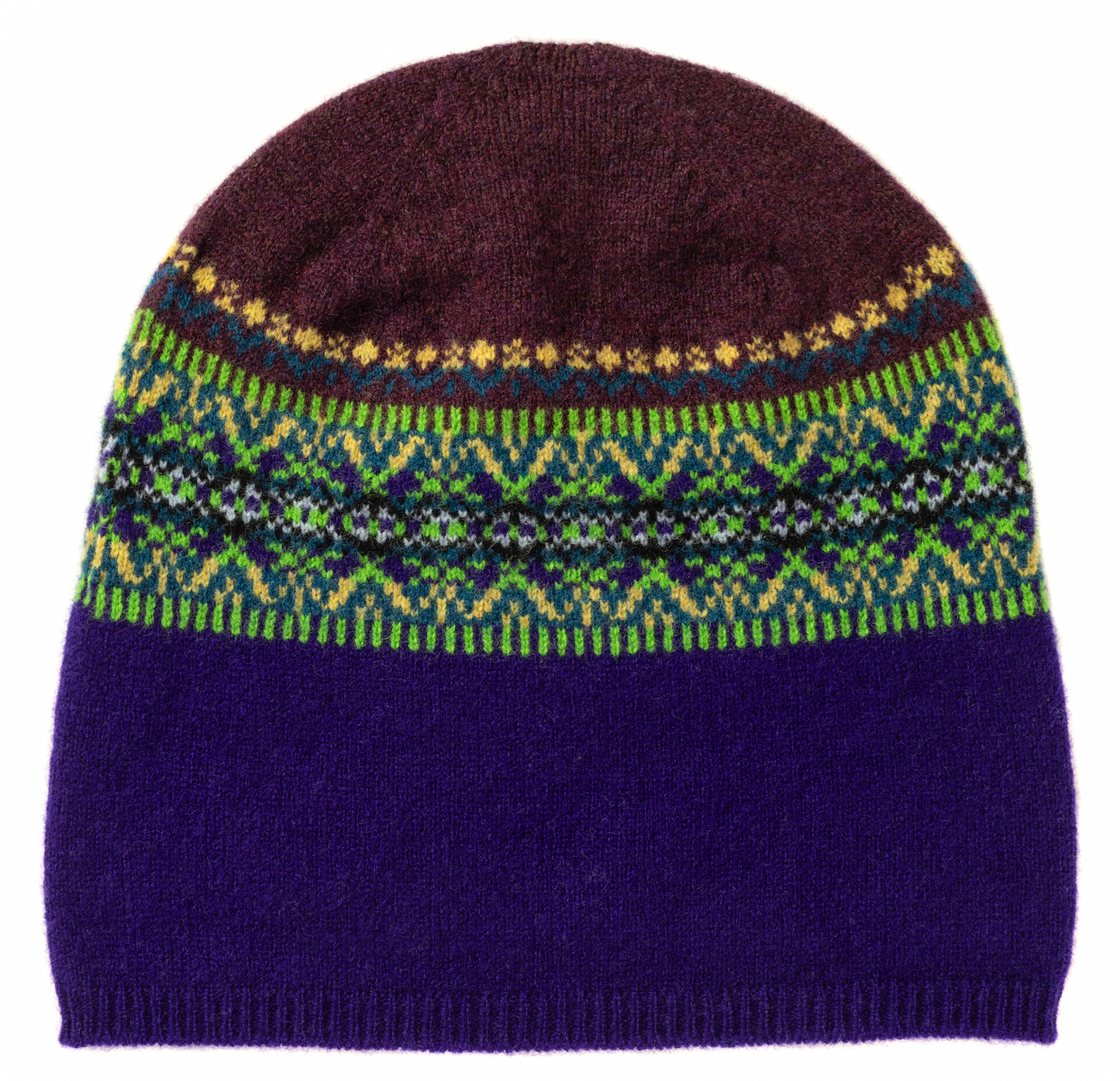Eribé's Alloa Beanie in Fair Isle Sirius