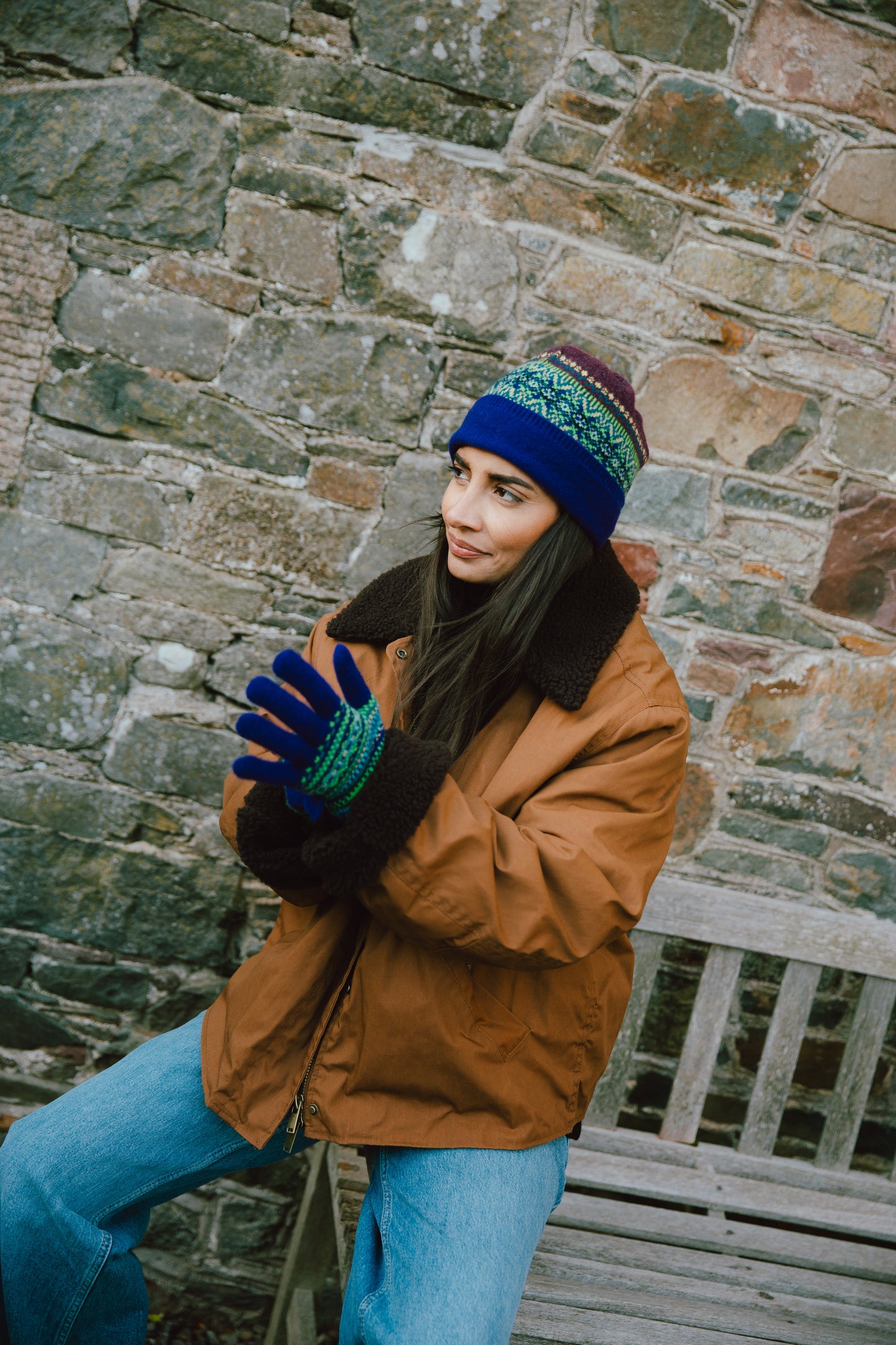 Eribé's Fair Isle Alloa Beanie in Sirius
