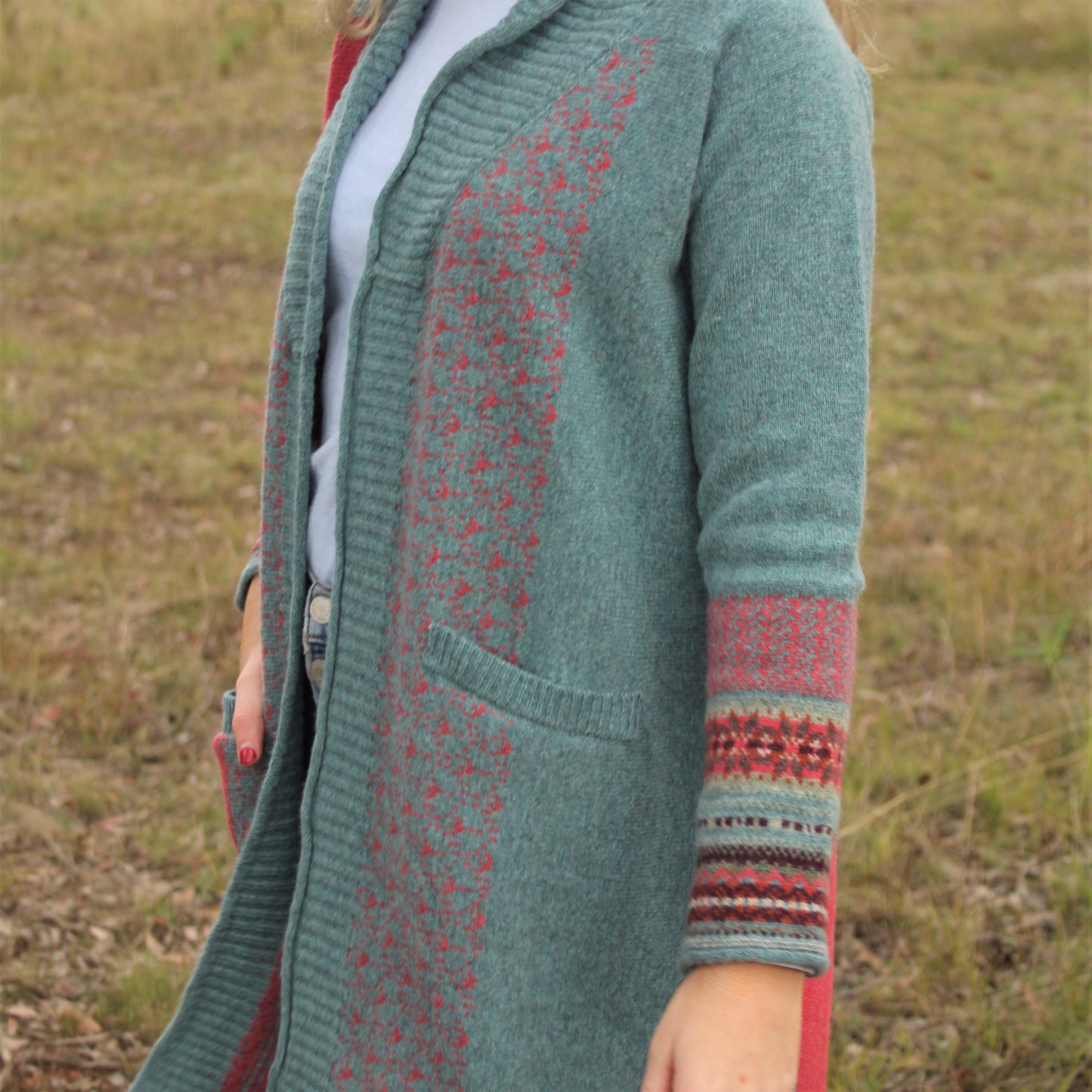 Pattern detail. Eribe Scottish Knitwear.