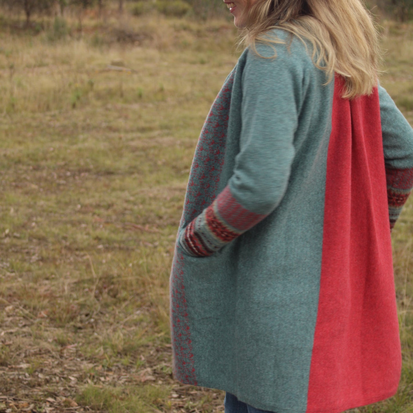 Long Cardigan by Eribe. Beautiful Scottish Knitwear.