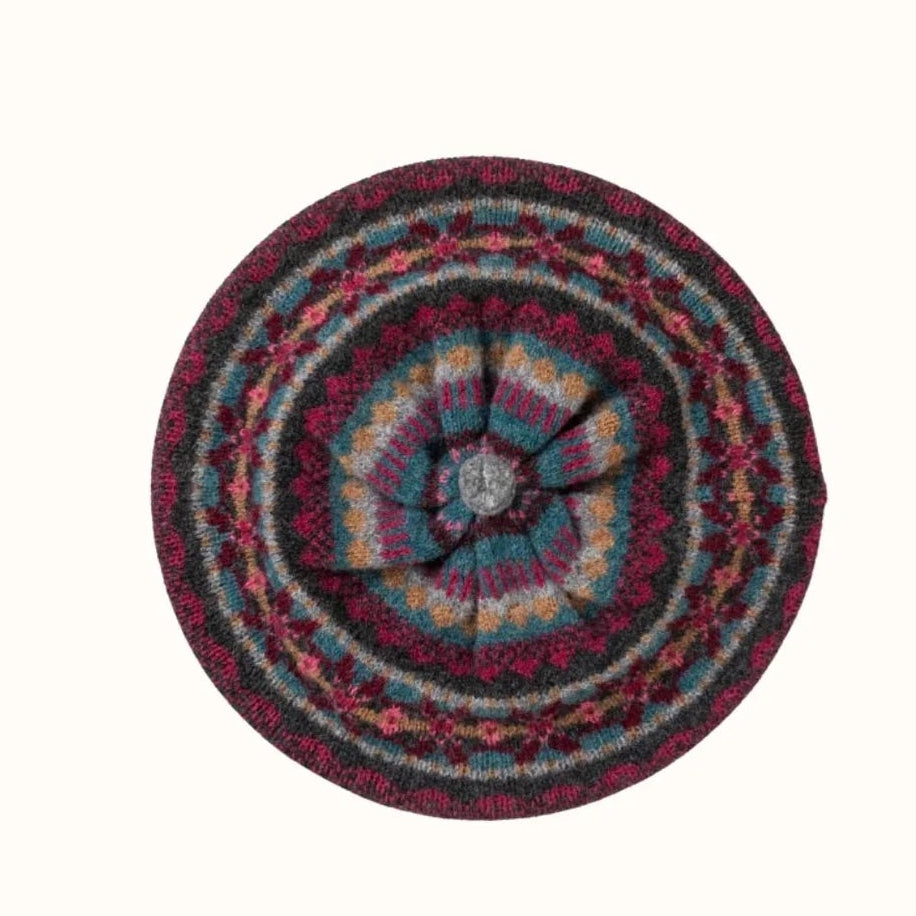 eribe merino wool beret Alloa in velvet