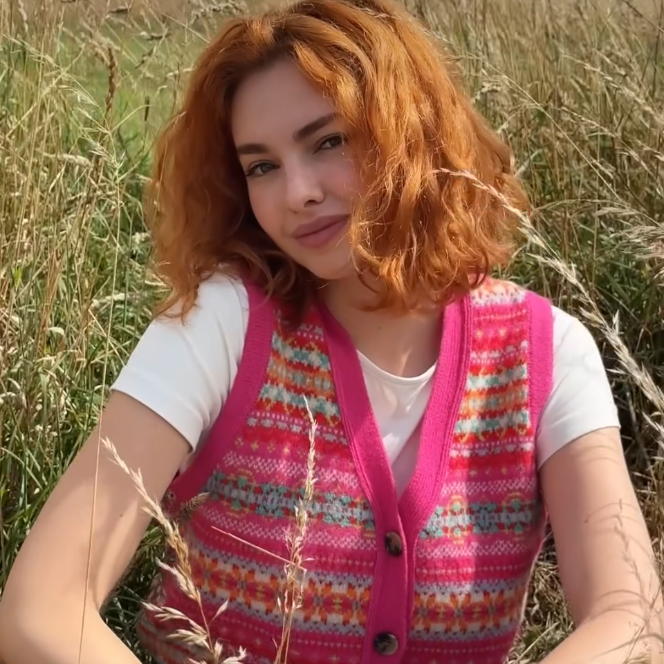 Scaottish Fair Isle Knitwear in Pink.