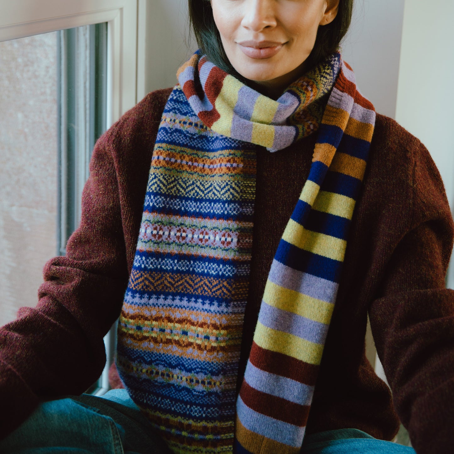 Eribe Stobo Scarf in Mulberry