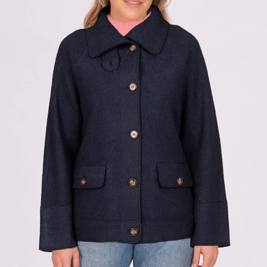 Fields' Car Coat in Navy for women