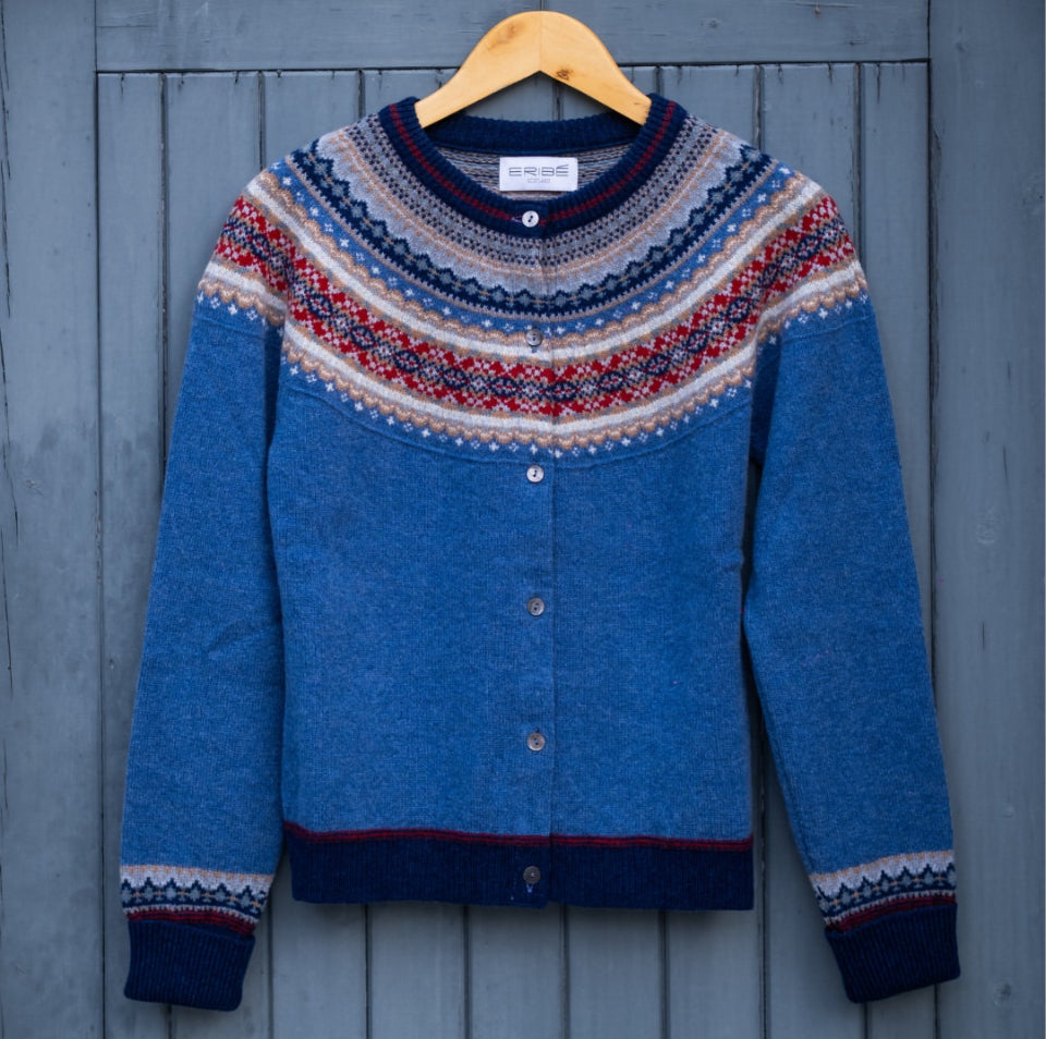 Alpine Short Cardigan - Blue Morning