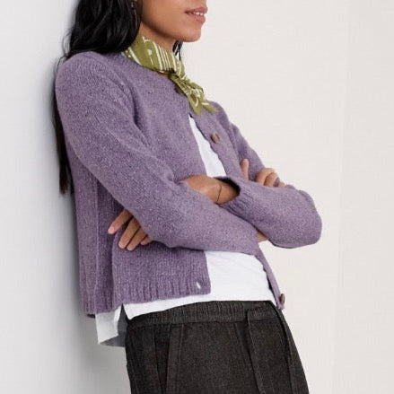 SEASALT Cornwall - Dawson Pick Cardigan - Grape Thistle