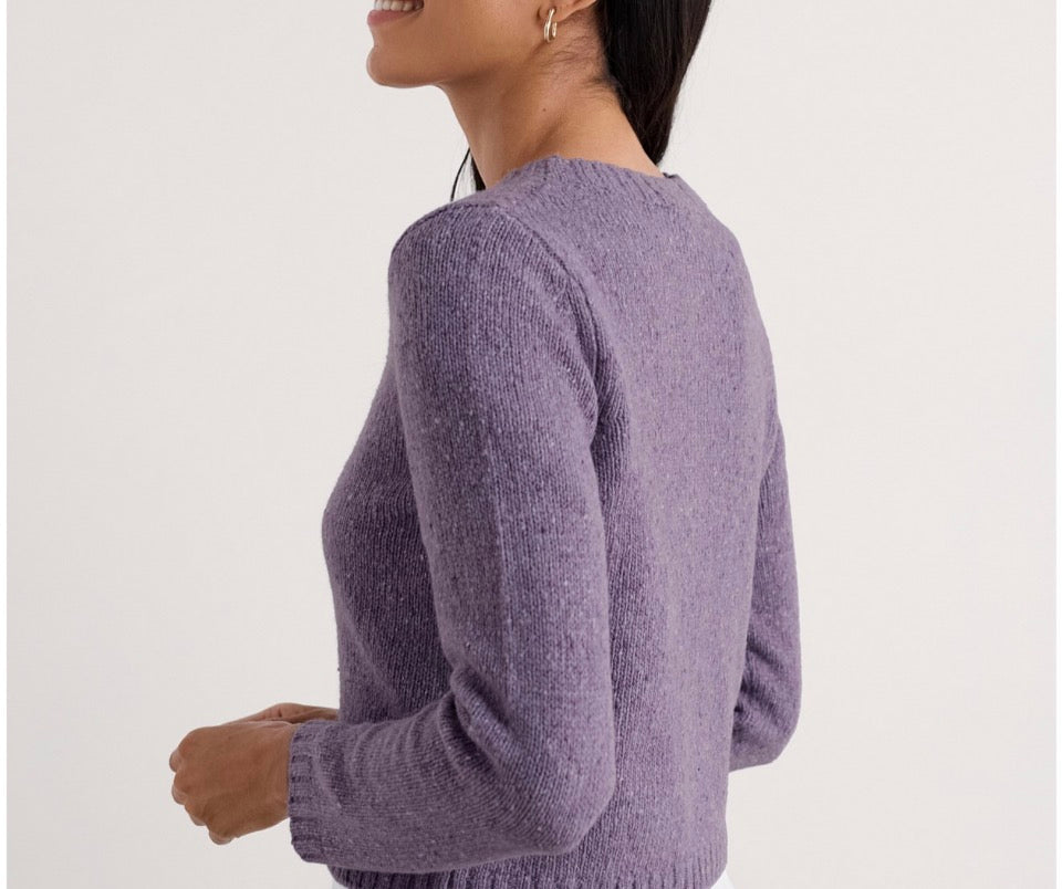 SEASALT Cornwall - Dawson Pick Cardigan - Grape Thistle