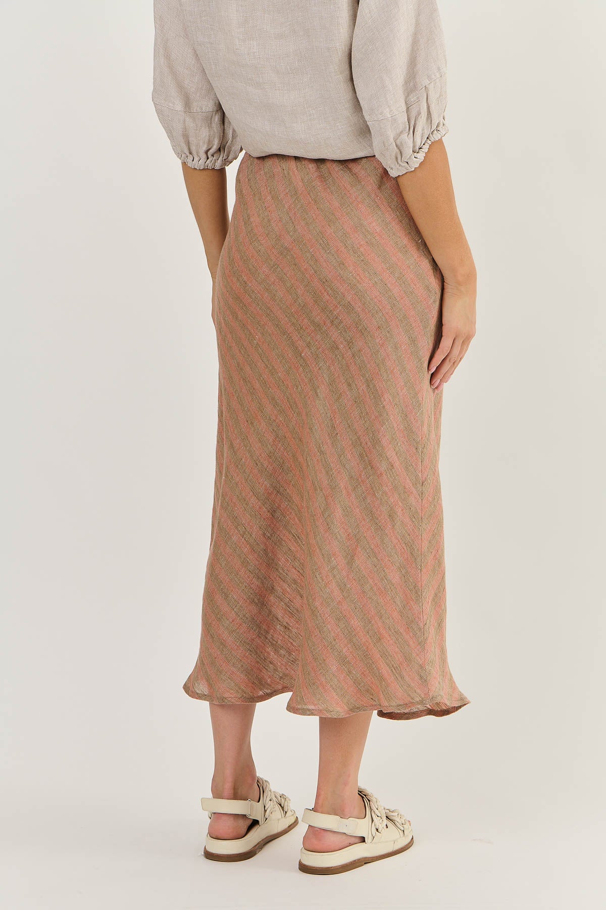 Naturals By O&J - Bias Skirt - Brick