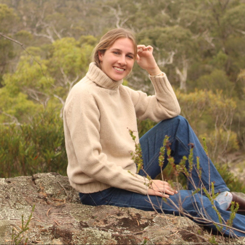 Harley of Scotland's Chunky Roll Neck jumper made with 100% merino wool