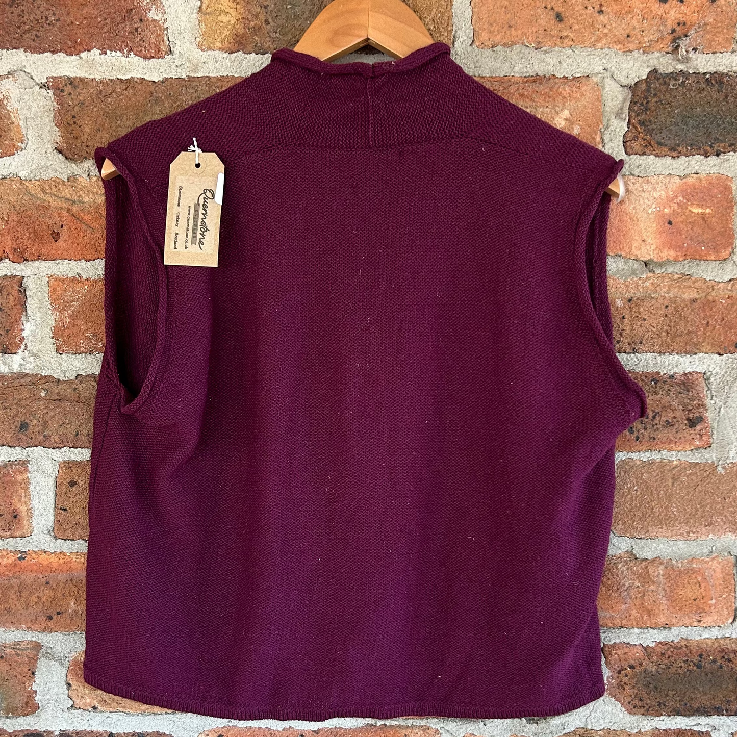 Orkney Hand Knit - Norna Waistcoat - Tyrian