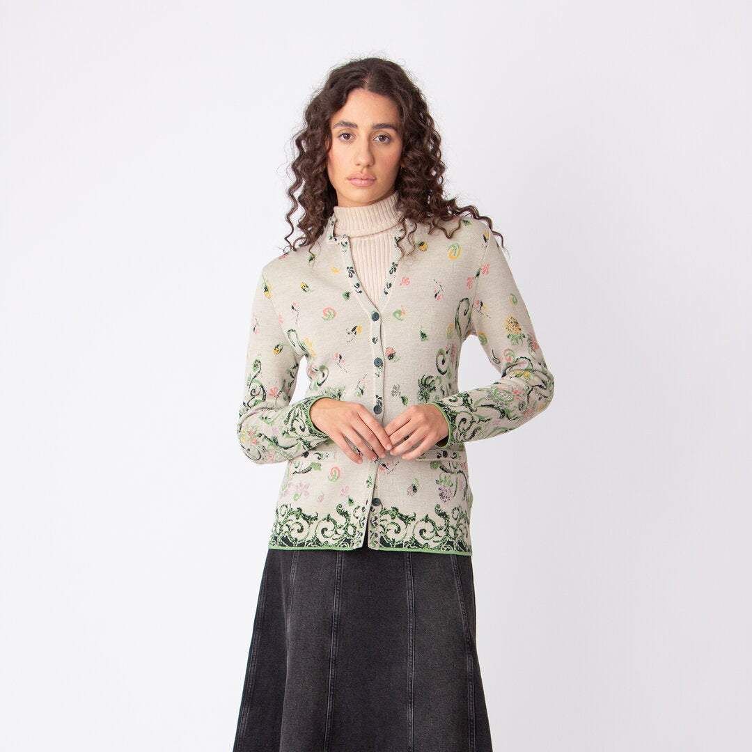 Jacquard Jacket illumination pattern in off white