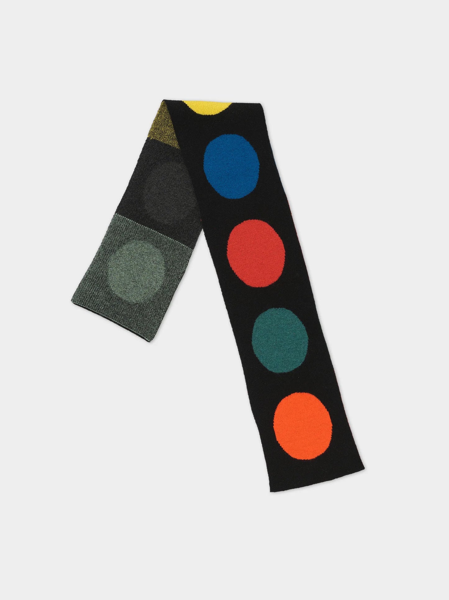 Jo Gordon spot scarf luxury knitwear, merino wool.