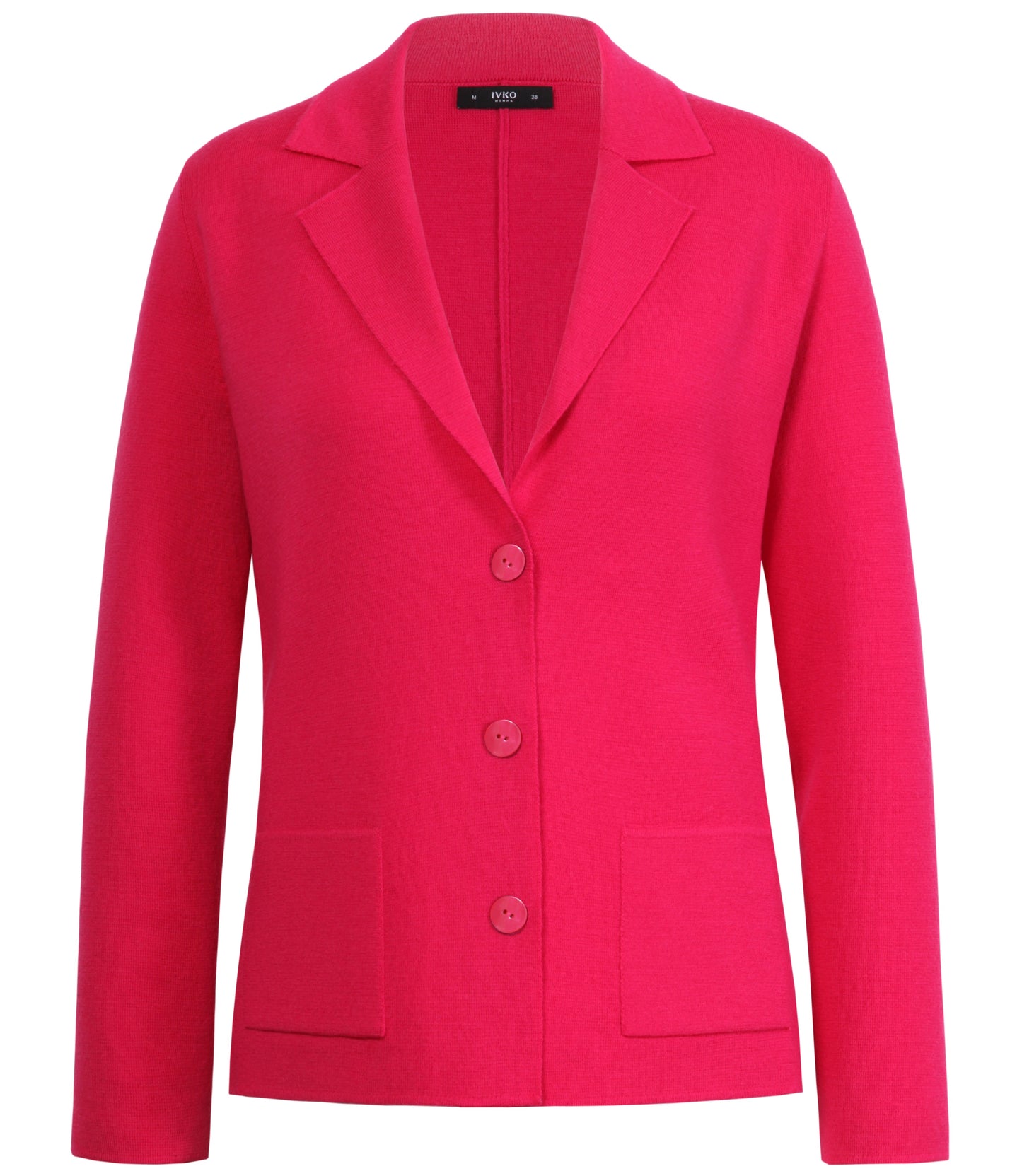 100% Wool Knitted Blazer from Ivko in Pink
