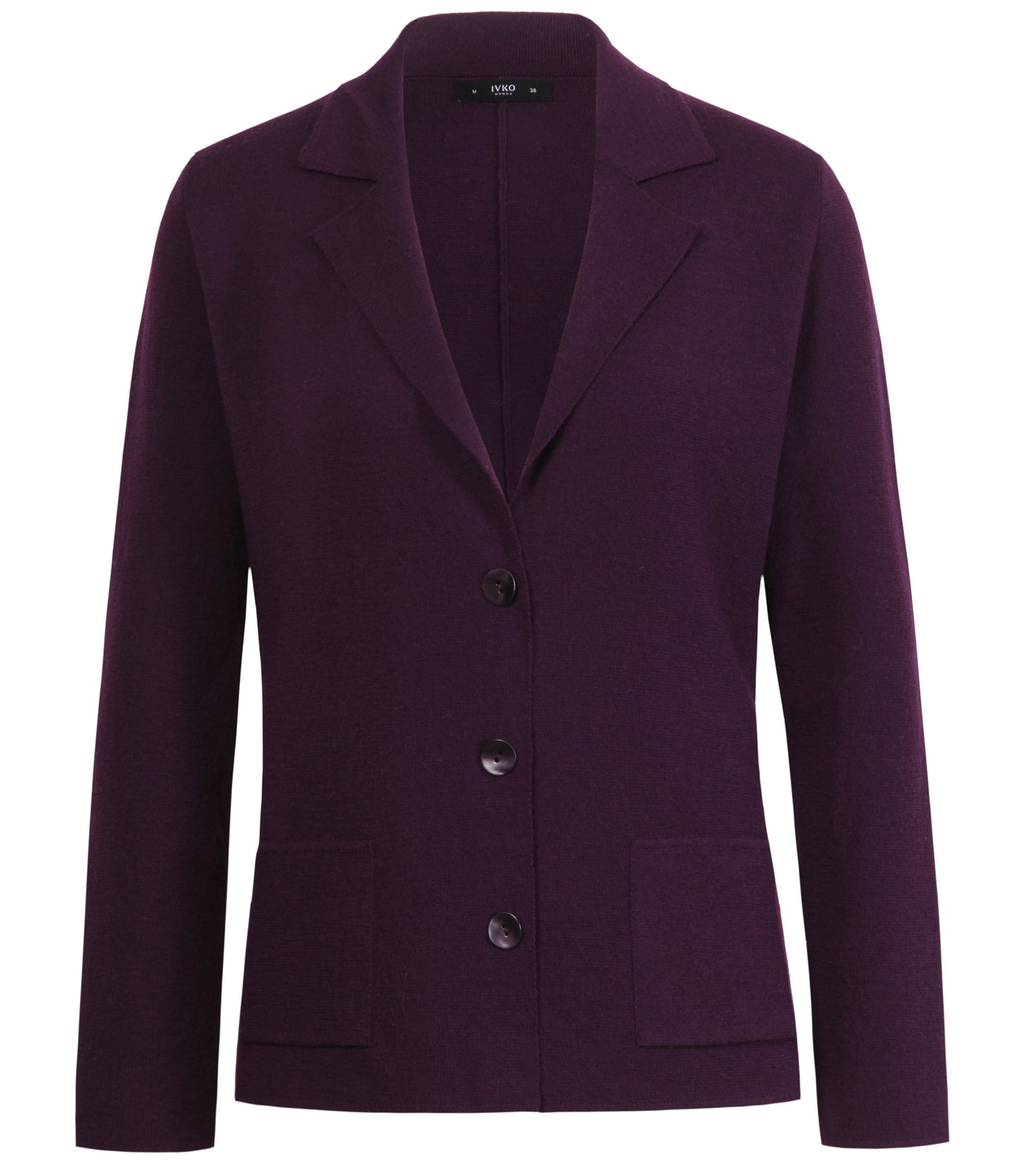 100% Wool Knitted Jacket from Ivko in purple