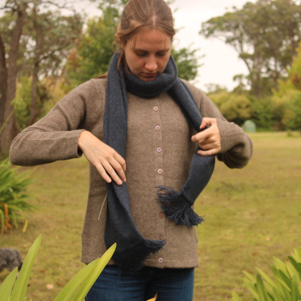 Lothlorian possum scarf in denim