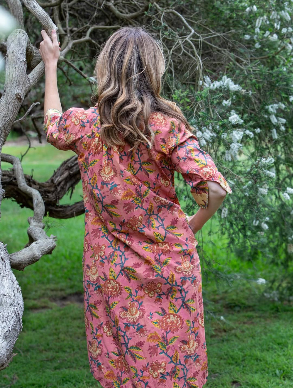 Mandalay Designs by Emma Strauss Charleston Shirtdress in Organic Cotton. All natural fibres.