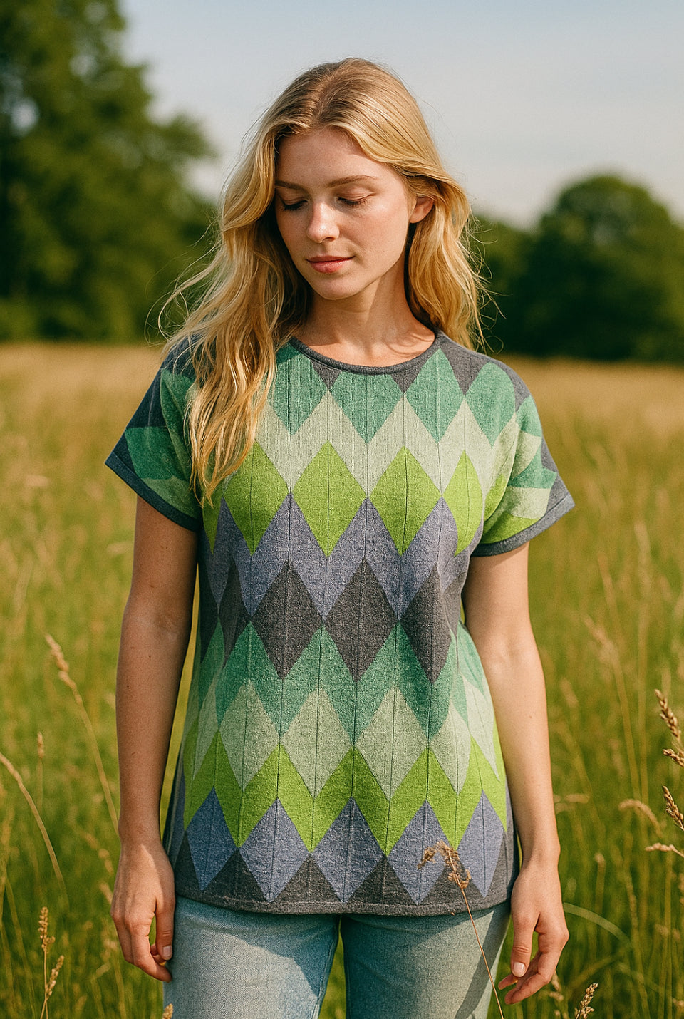 Mansted NOK top Du Du in Blue and Green.